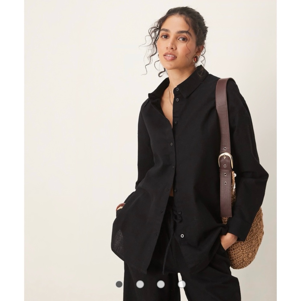 ASOS Black Button-Down Shirt